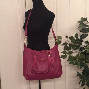 Leather Coach handbag